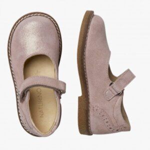 NATURINO FROCC SUEDE GLITTER TODDLER BALLET FLAT SHOES, ROSE, EU SIZE 25